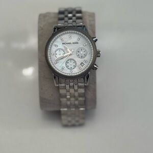 Michael Kors Silver-Tone Chronograph Watch